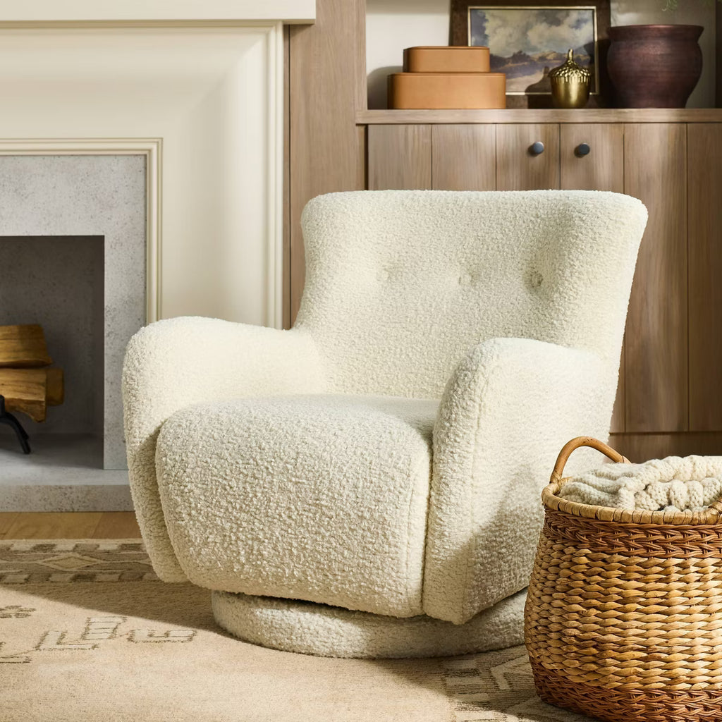 Kessler Swivel Chair Cream - Threshold designed with Studio McGee