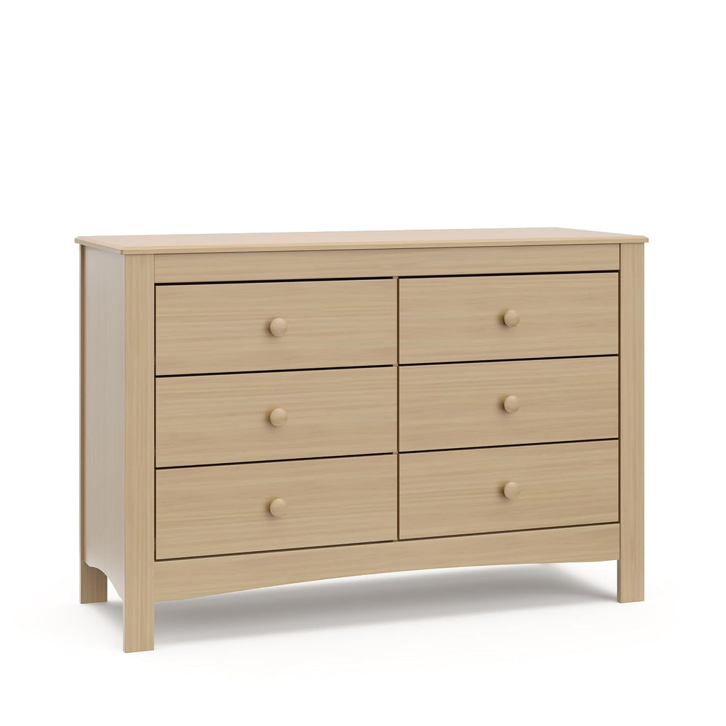CLEARANCE- Graco Noah 6-Drawer Dresser, Driftwood | GREENGUARD Gold Certified, Wood Dresser for Bedroom, Kids & Nursery Storage Chest, Safety Interlocking Drawers