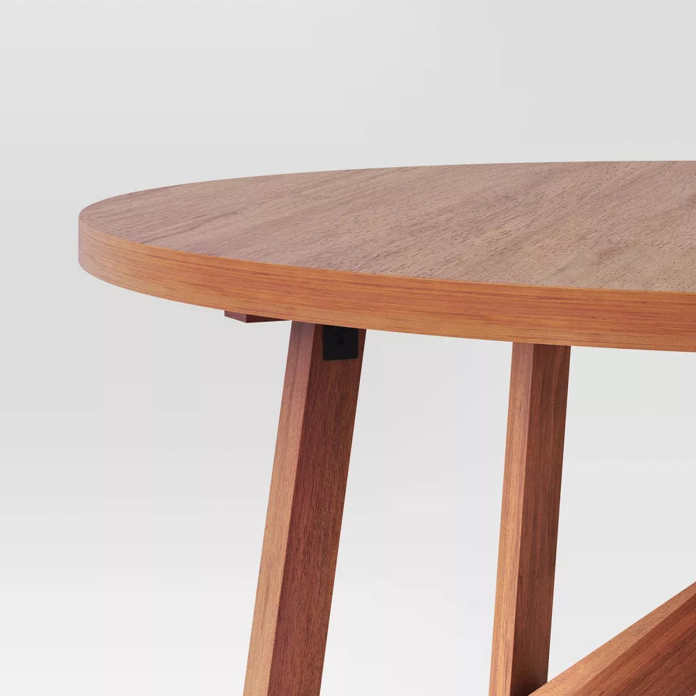 42" Clarksburg Round Dining Table Medium Brown - Threshold