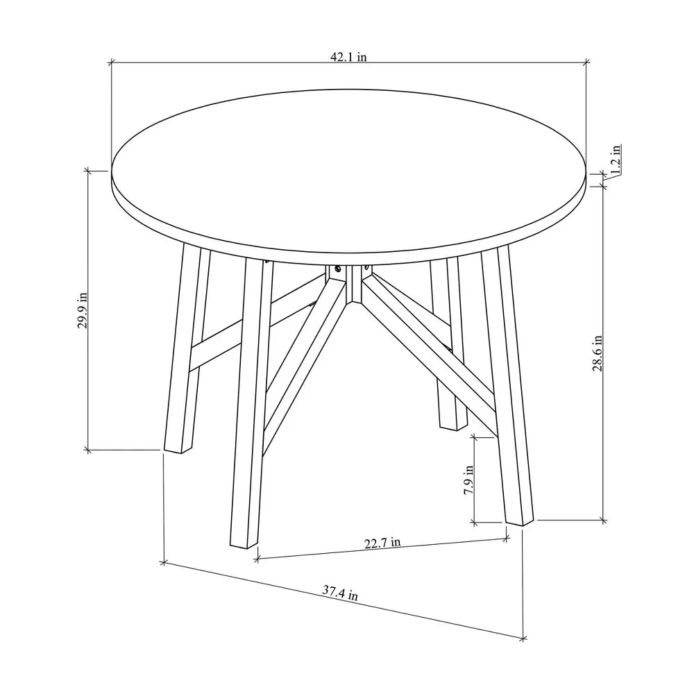 42" Clarksburg Round Dining Table Medium Brown - Threshold