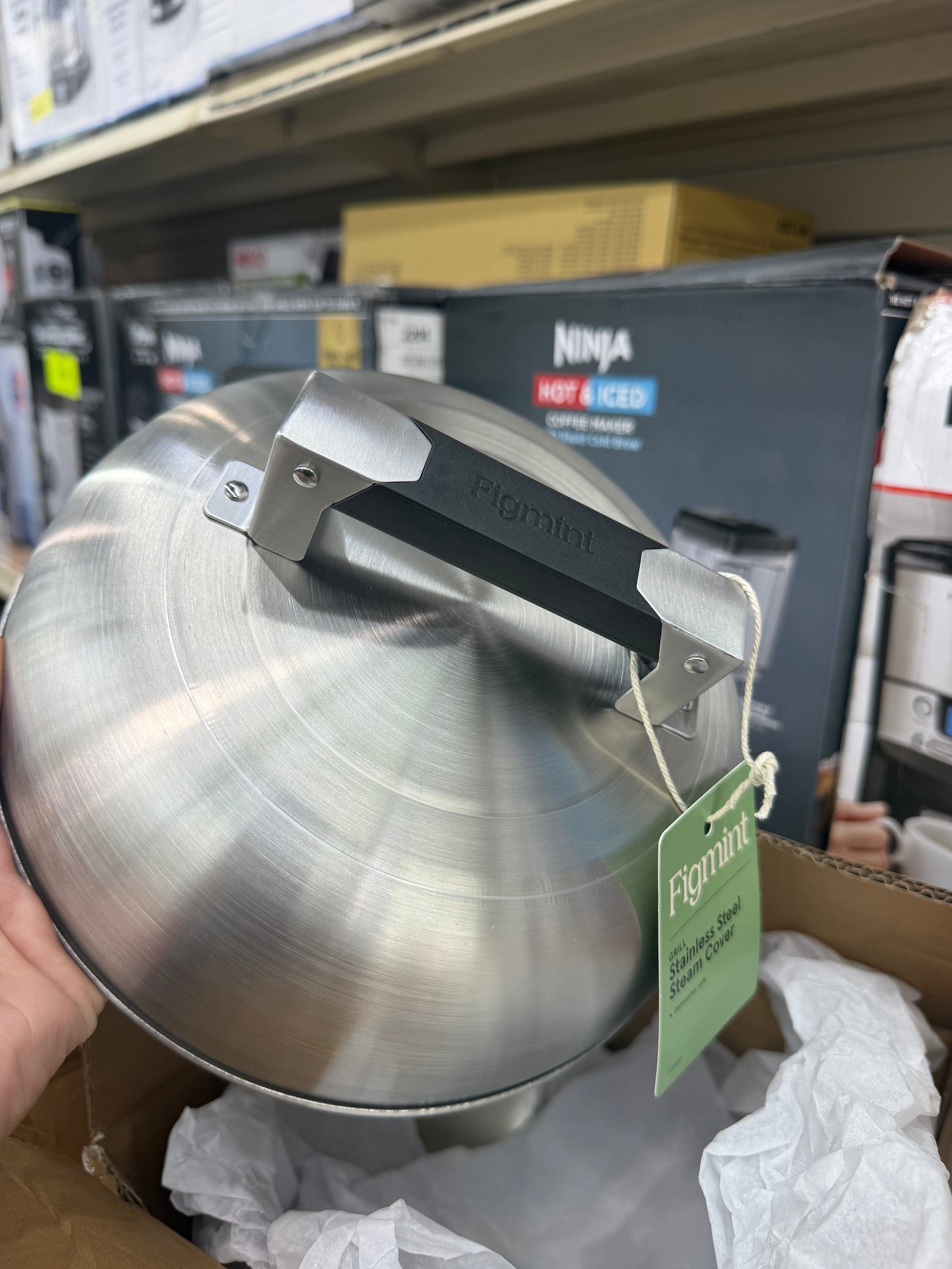 Steaming Stainless Steel Grill Dome Cover Silver - Figmint™