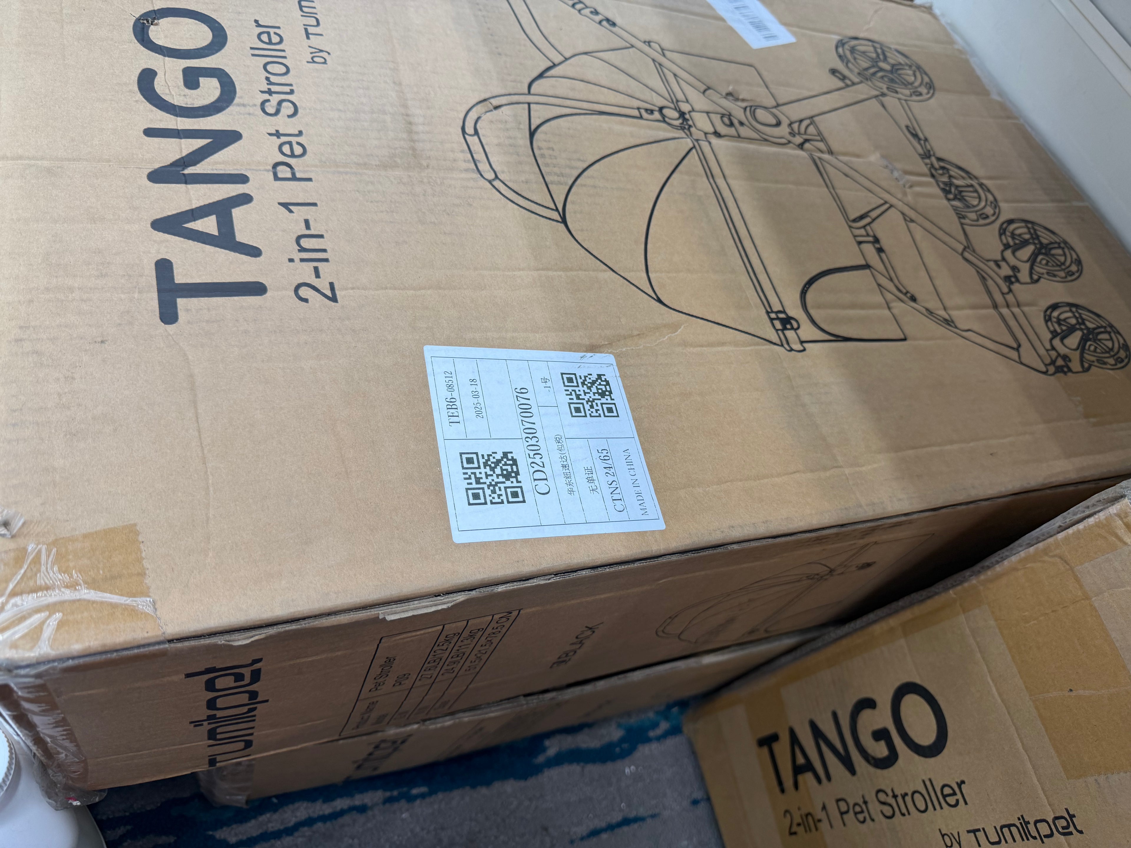 Tango Pet Stroller, 2 in 1 Dog Stroller for Small Medium Dogs