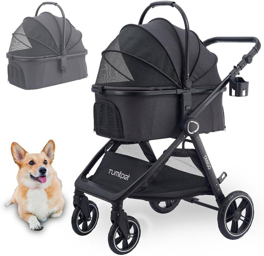 Tango Pet Stroller, 2 in 1 Dog Stroller for Small Medium Dogs