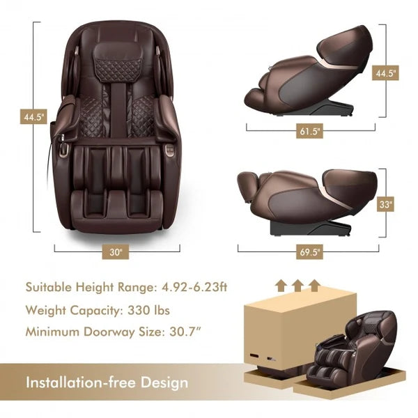 Zero Gravity Full Body Massage Chair with SL
Track and Yoga Stretching