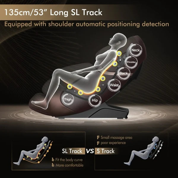 Zero Gravity Full Body Massage Chair with SL
Track and Yoga Stretching