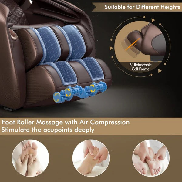 Zero Gravity Full Body Massage Chair with SL
Track and Yoga Stretching