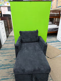 upholstered chaise lounge chair with storage