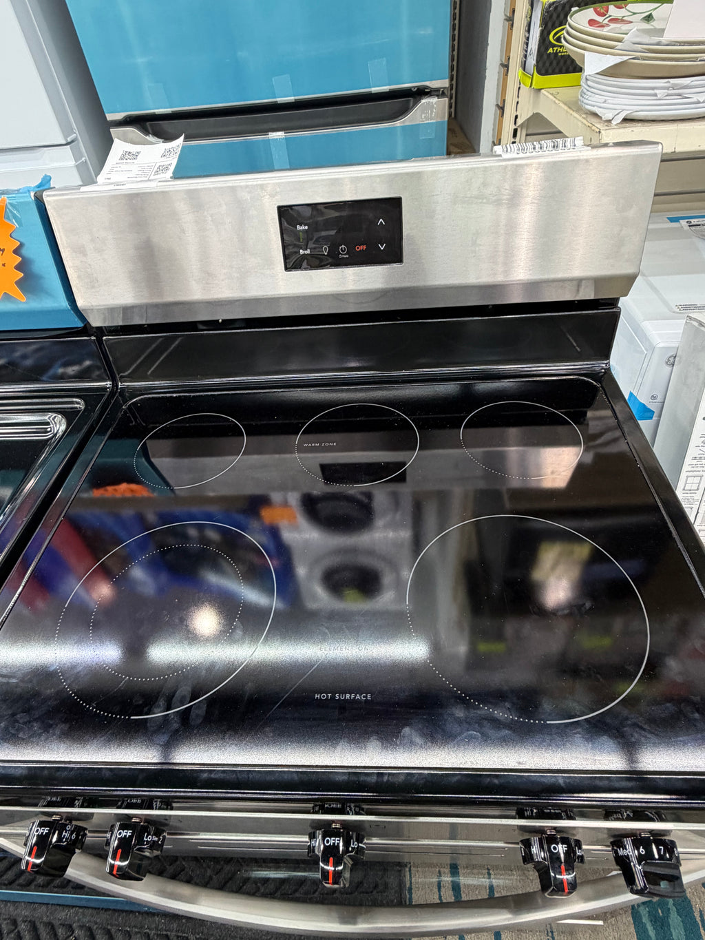Frigidaire 30-Inch 5.3 Cu. Ft. Freestanding Electric Range with 5-Burner Glass Cooktop – Stainless Steel