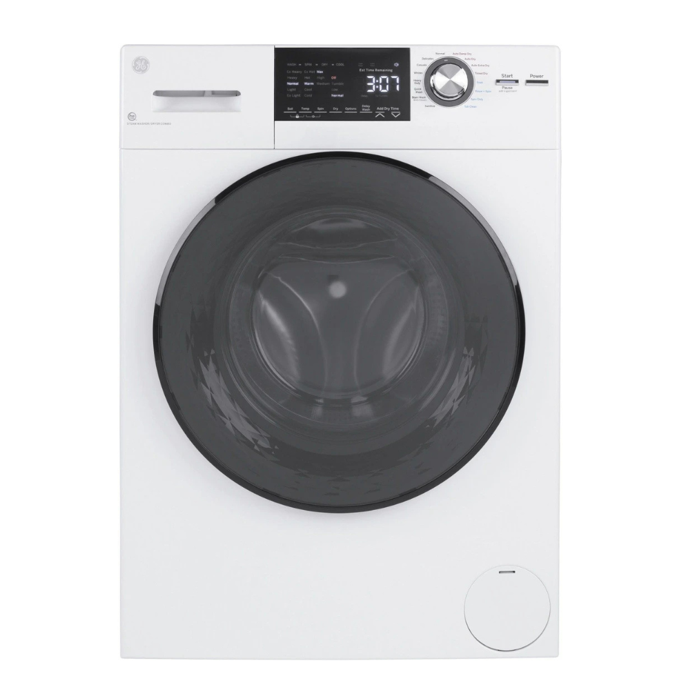 GE® 2.4 Cu. Ft. White Front Load Washer & Dryer Combo – All-in-One