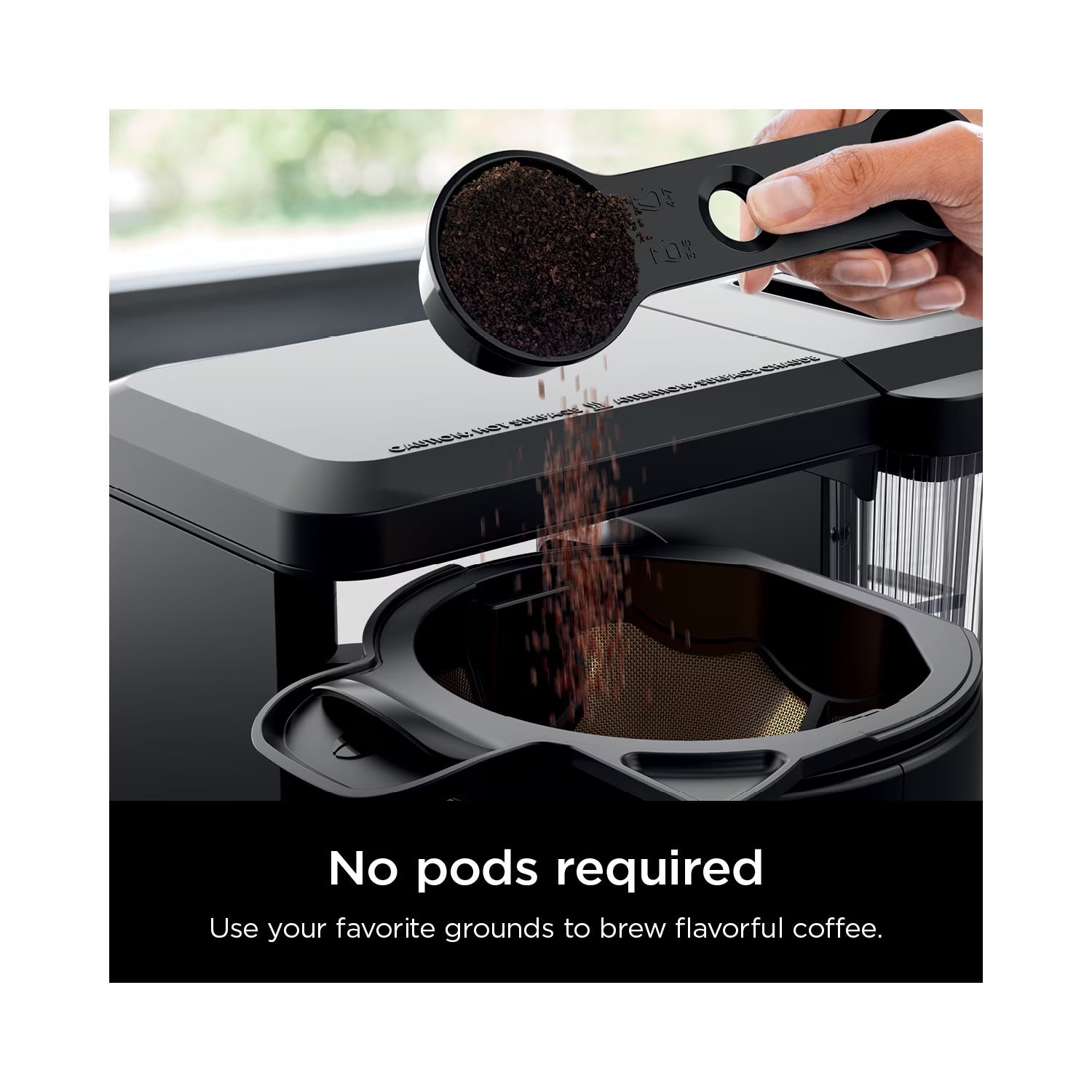 OPEN BOX- Ninja Hot & Iced 10-Cup Drip Coffee Maker, 4 Brew Styles, Rapid Cold Brew, CM360WM, Black