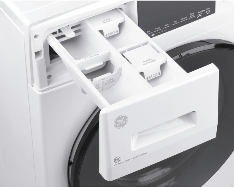GE® 2.4 Cu. Ft. White Front Load Washer & Dryer Combo – All-in-One