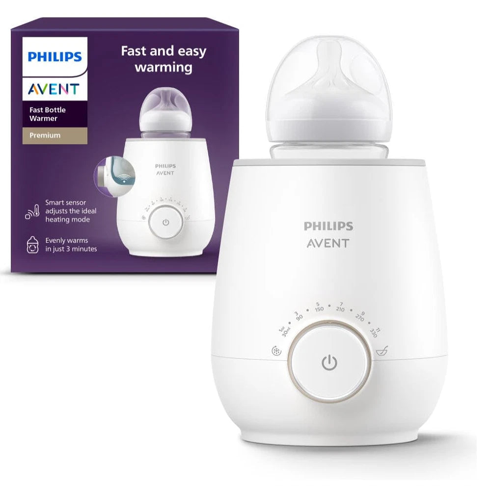 OPEN BOX- Philips Avent Fast Bottle Warmer White — Smart Temp Control - SCF358/00 Premium