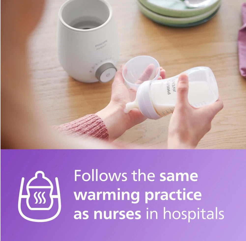 OPEN BOX- Philips Avent Fast Bottle Warmer White — Smart Temp Control - SCF358/00 Premium