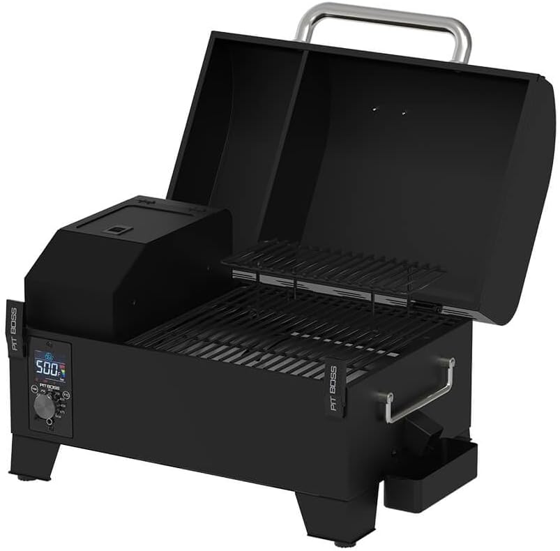 Pit Boss 150 Wood Pellet Grill & Smoker with Flame Broiler 256-Sq. In. Cooking Space, 180°F