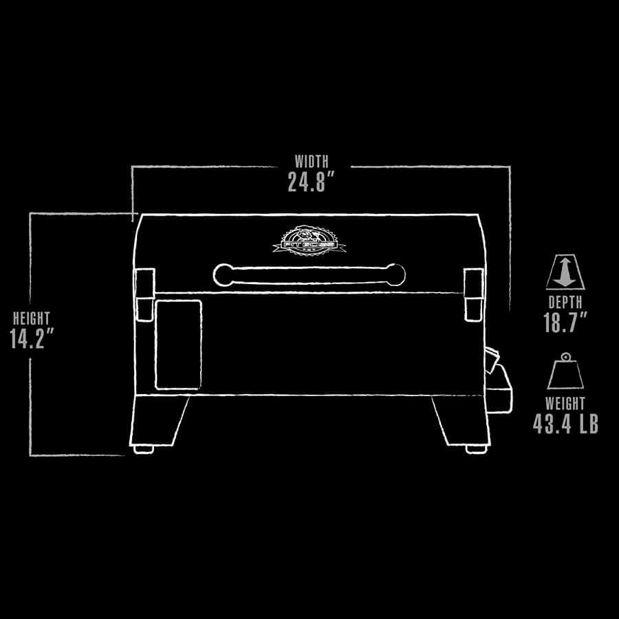 Pit Boss 150 Wood Pellet Grill & Smoker with Flame Broiler 256-Sq. In. Cooking Space, 180°F